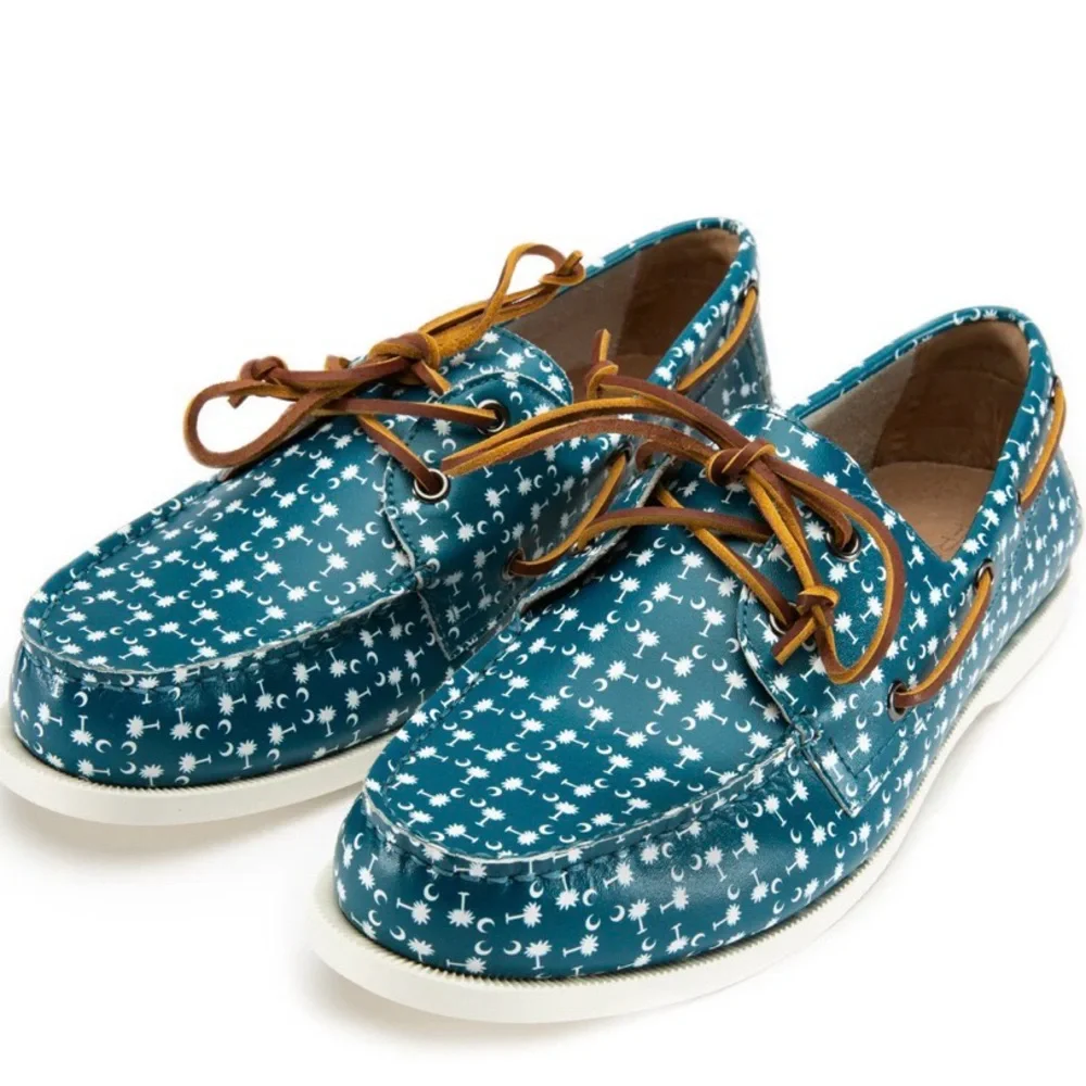 FROATS CHARLESTON BLUES BOAT SHOE Size 9